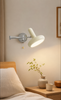 Cream Swing Arm Wall Lamp with Pull Chain Switch