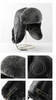 Men's Sheepskin Trapper Hat with Rabbit Fur Ear Flaps