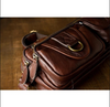 Brown Men’s Leather Waist Bag with Multi Pocket Storage