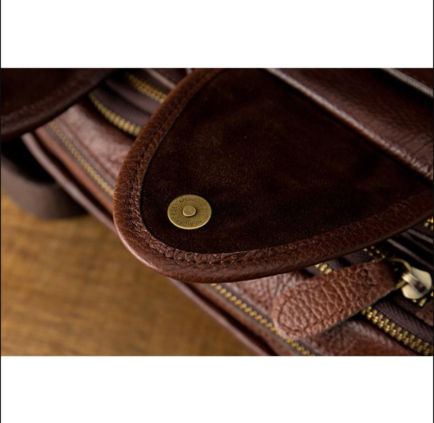 Brown Men’s Leather Waist Bag with Multi Pocket Storage