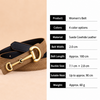 Women’s Suede Leather Horsebit Belt in Cowhide