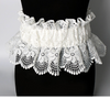 Women’s Wide Lace Waist Belt with Elastic Back Design