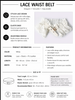 Women’s Wide Lace Waist Belt with Elastic Back Design