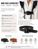 Women’s Black Faux Leather Harness Belt with Ruffled Shoulders