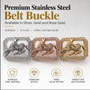 Horse Belt Buckle with Rhinestones and Stainless Steel Frame