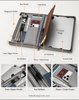 Leather Tablet Organizer for 13-Inch iPad with Crocodile Pattern