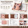 Leather Tablet Organizer for 13-Inch iPad with Crocodile Pattern