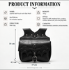 Waist Bag for Women in Black PU with Gothic Bat Detail