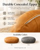 Faux Leather Pouf Ottoman Round Floor Seat Cushion