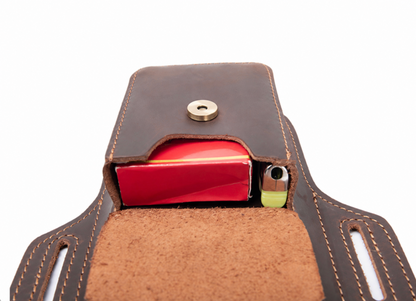Men’s Leather Waist Bag with Phone Holster