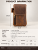 Men’s Leather Waist Bag with Magnetic Phone Pouch and Zipper Pocket