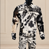 Men’s Cowhide Jacket with Hair-On Hide and Zipper Front