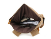 Canvas Backpack with Roll Top, Brown Trim and Organized Storage
