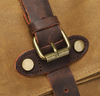 Canvas Messenger Bag with Waxed Finish and Top-Grain Cowhide Leather