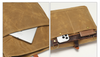 Canvas Messenger Bag with Waxed Finish and Top-Grain Cowhide Leather
