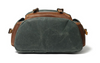 Waxed Canvas Backpack with Genuine Leather and Brass Hardware