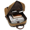 Canvas Laptop Backpack with Luggage Sleeve and 15.6 Inch Storage