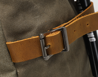 Canvas Roll Top Backpack with 15.6 Inch Laptop Storage