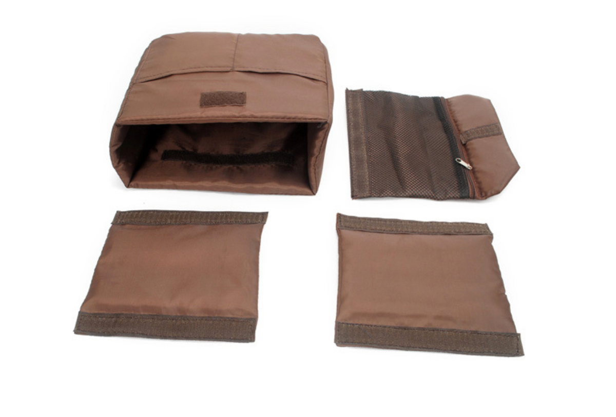 Canvas Camera Messenger Bag with Removable Organizer and Cowhide Trim