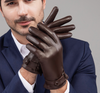 Men’s Sheepskin Leather Gloves for Warm Touchscreen Driving