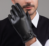 Men’s Sheepskin Leather Gloves for Warm Touchscreen Driving