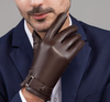 Men’s Sheepskin Leather Gloves for Warm Touchscreen Driving