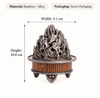 Incense Burner with Bamboo Alloy Detailing and Decorative Openwork Cover