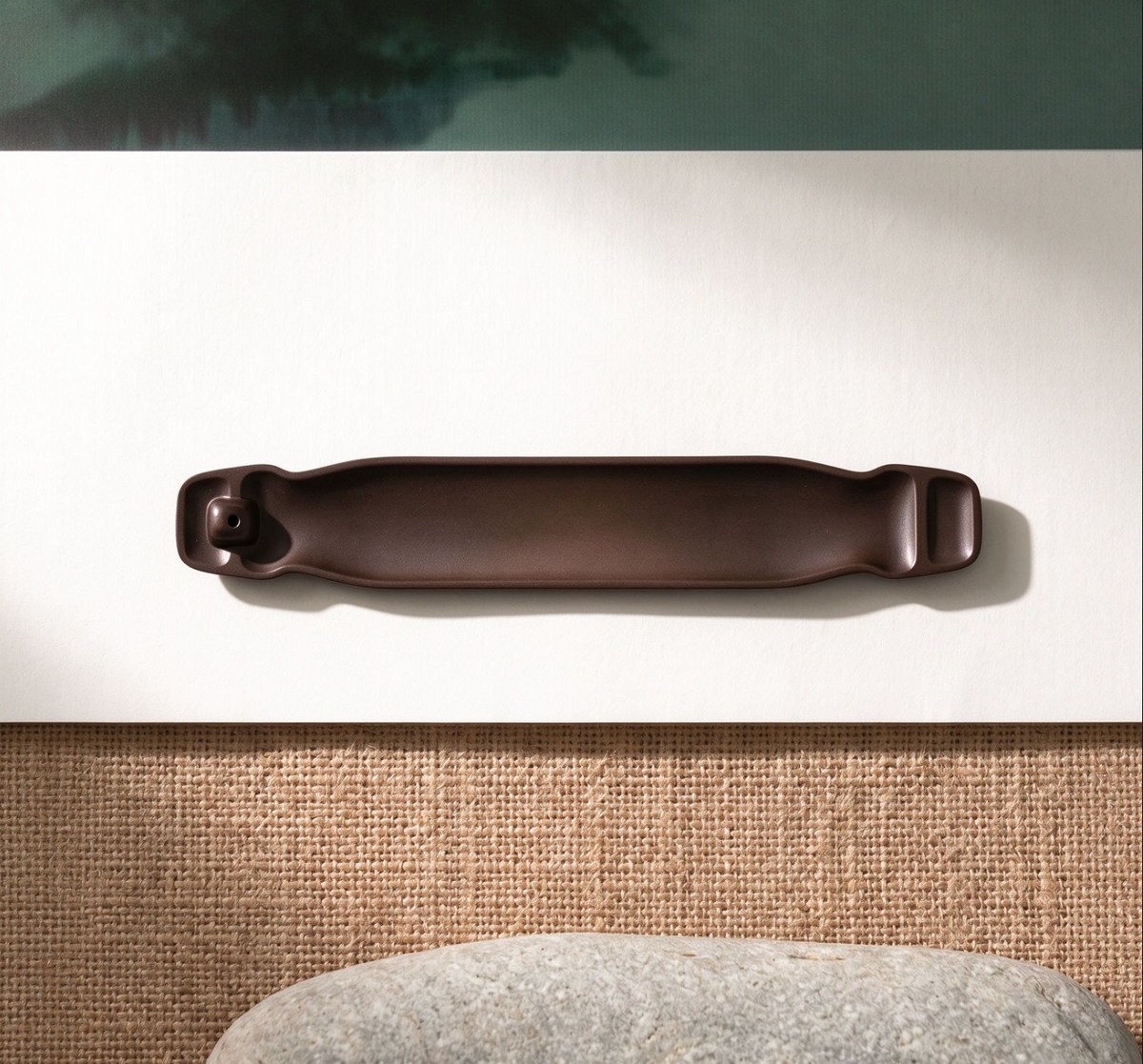 Ceramic Incense Holder with Long Ash Catcher Tray for Sticks