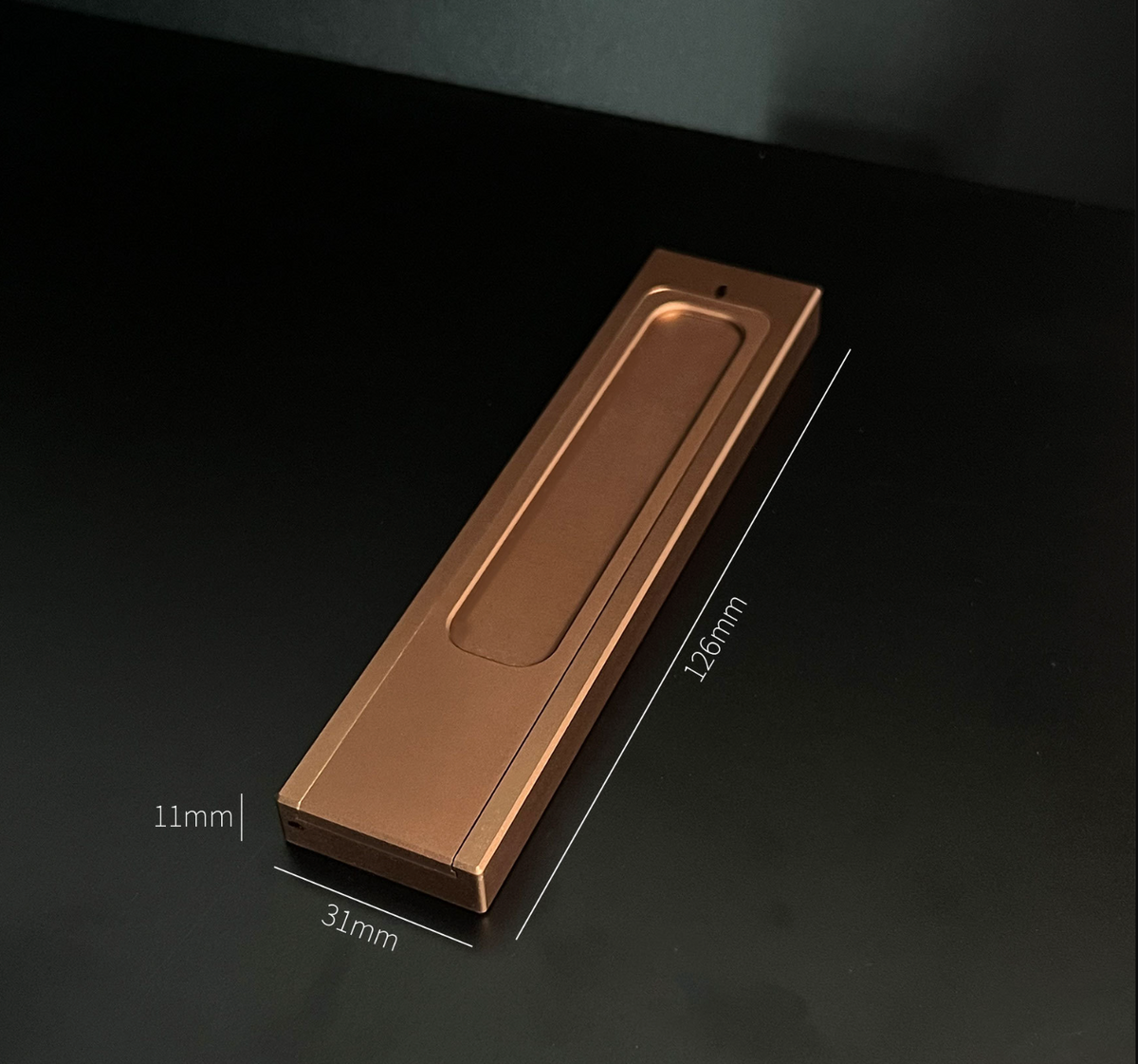 Incense Holder Box with Sliding Storage in Aluminum Alloy