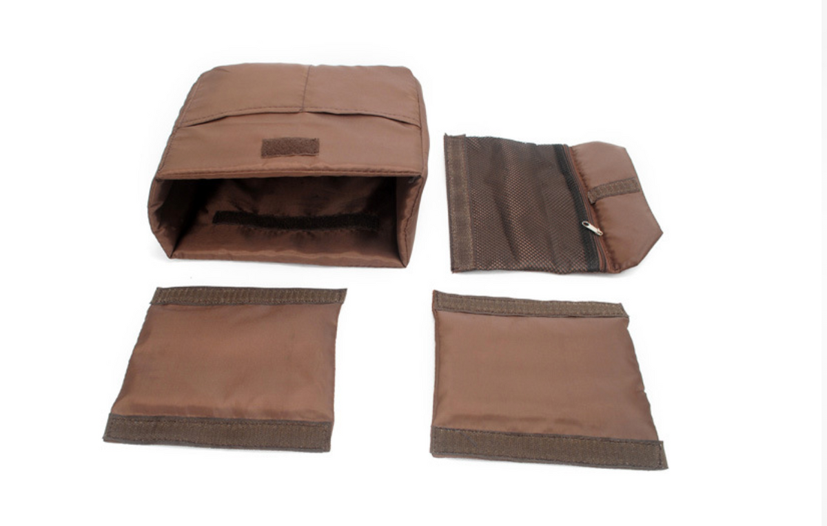 Canvas Camera Bag with Removable Dividers and Front Storage Pockets