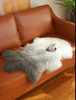 Genuine Sheepskin Rug with Curly Wool for Sofas and Chairs