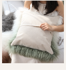 Genuine Sheepskin Pillow Cover with Curly Wool for Sofa Decor