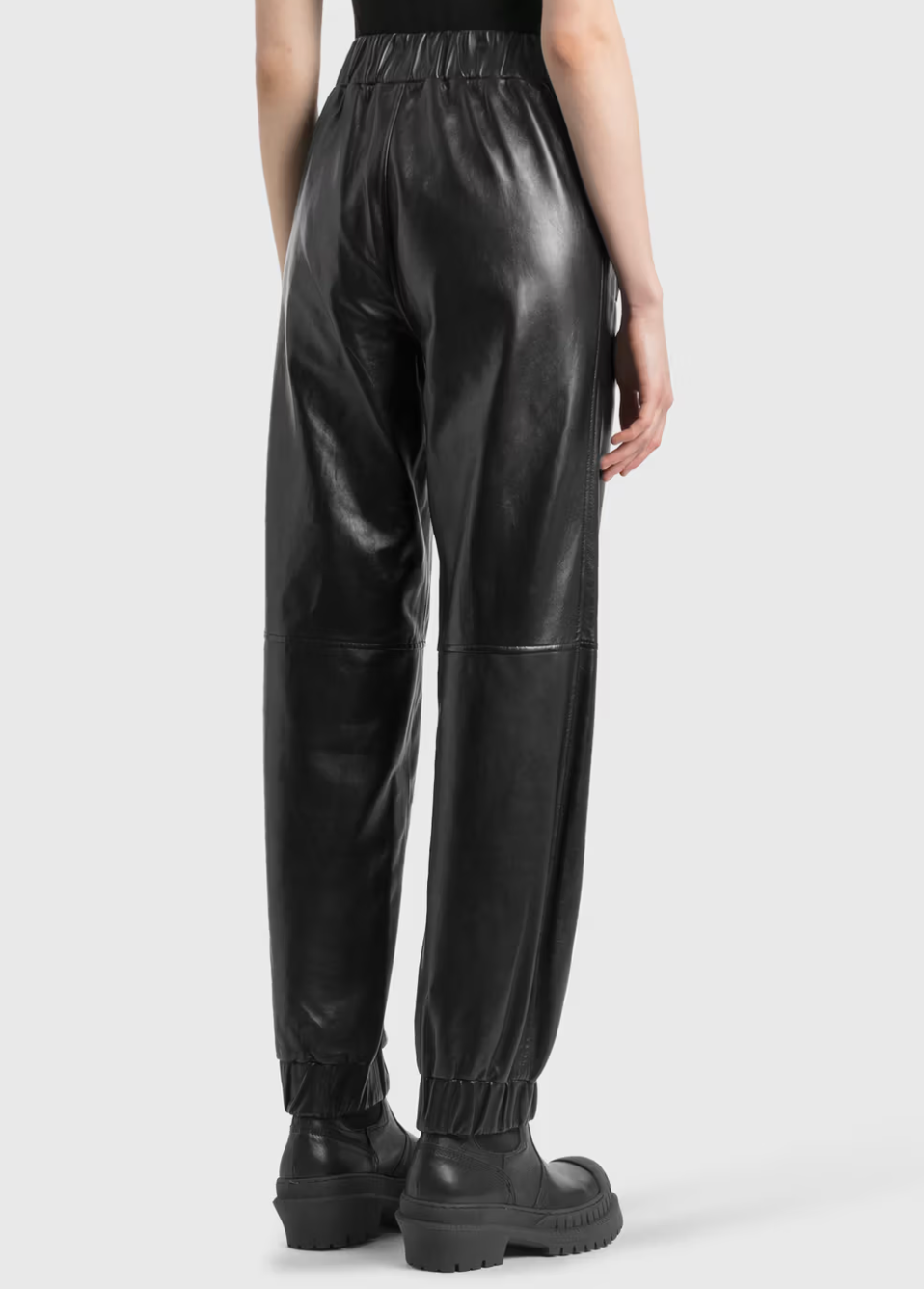 Black Leather Slim Fit Trouser Women