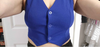 slim fit women's vest cropped