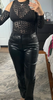 High Waist Straight Leg Real Leather Pants