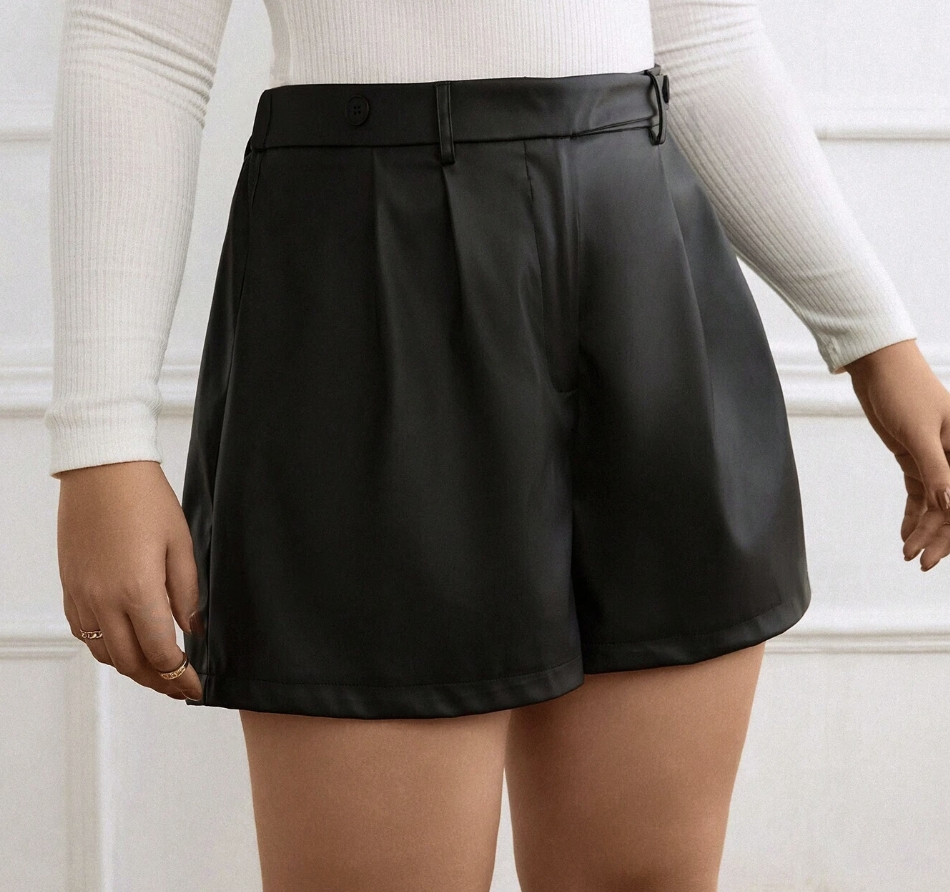 High Waisted Leather Shorts For Women