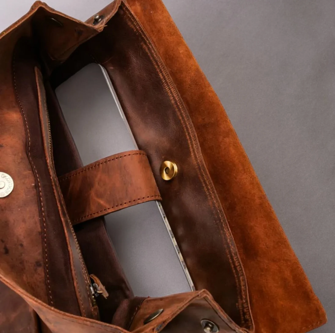 Vintage Brown Leather Backpack