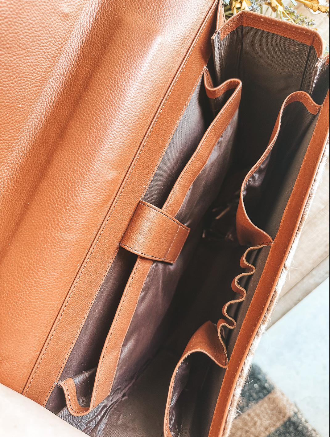 Hair On Cowhide Briefcase Messenger Bag