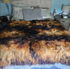 Large Sheepskin Rug Dark Brown Black