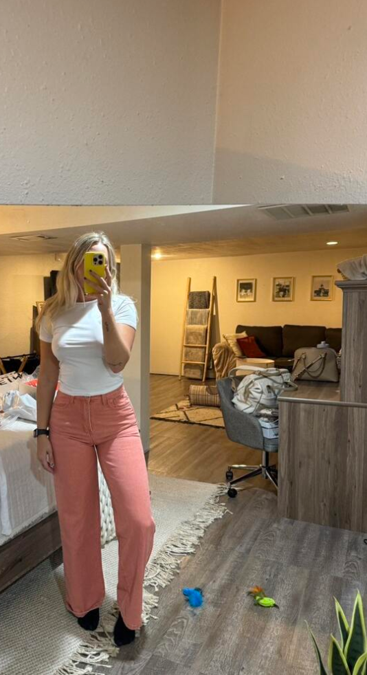 Straight-Leg Denim Jeans