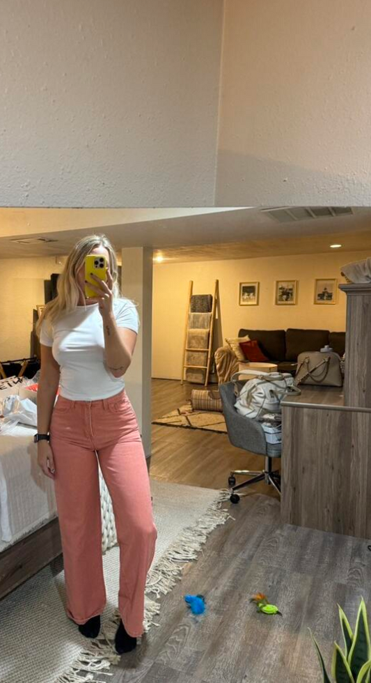 Straight-Leg Denim Jeans