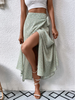 side wrap maxi skirt summer beach outfit
