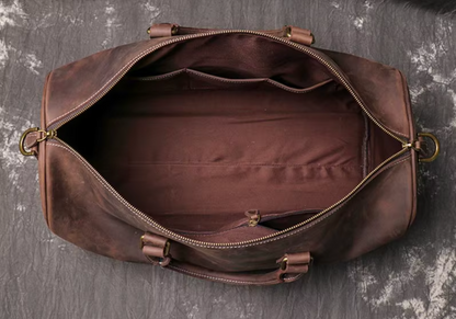 Leather Travel Business Duffle Bag