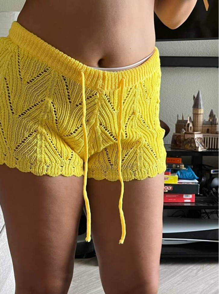 Women Crochet Knit Beach Summer Shorts