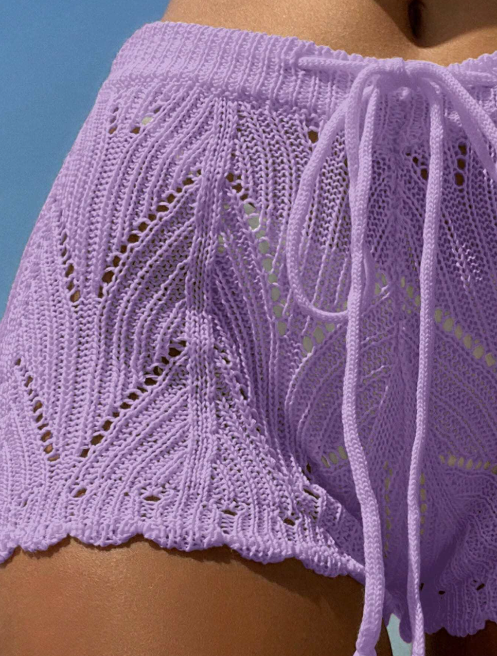 crochet shorts women beach summer