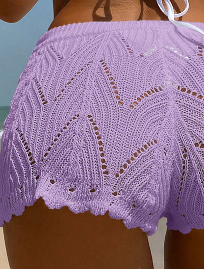 crochet shorts women beach summer