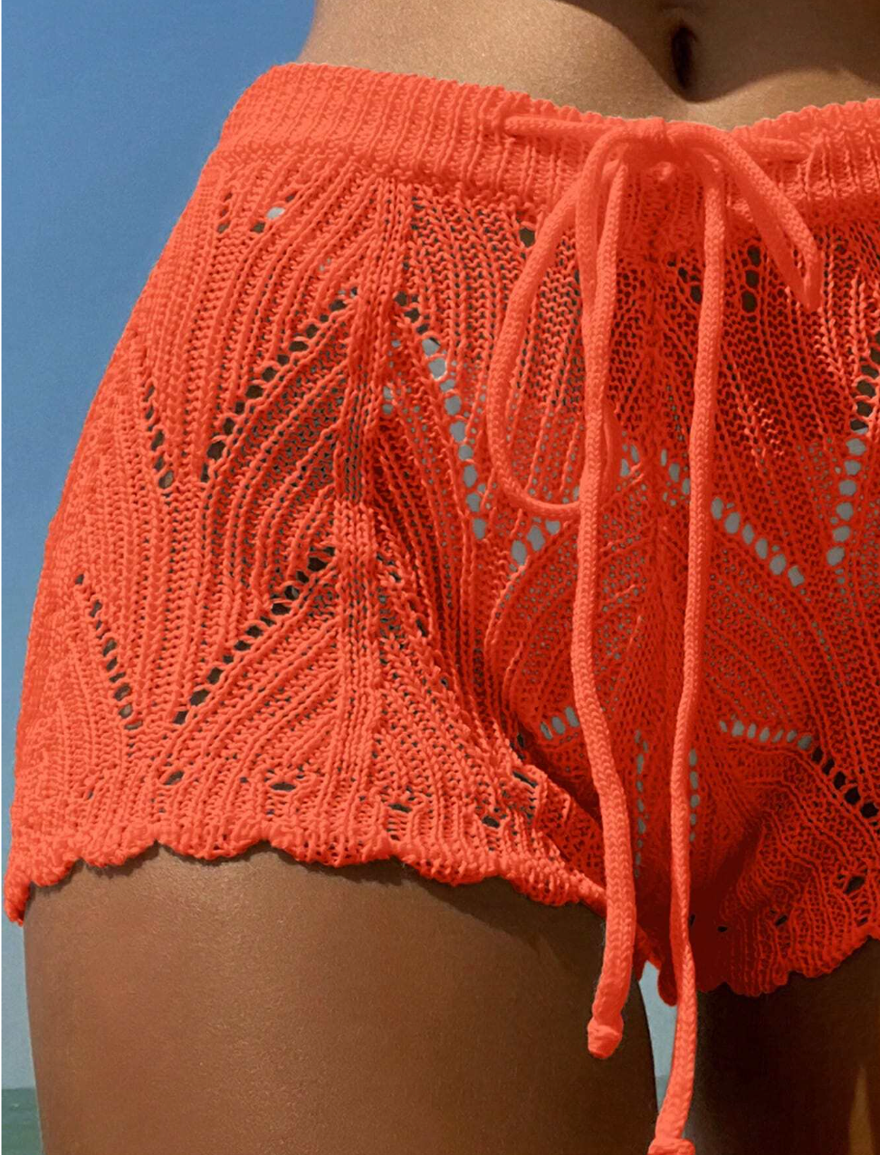 crochet shorts women beach summer