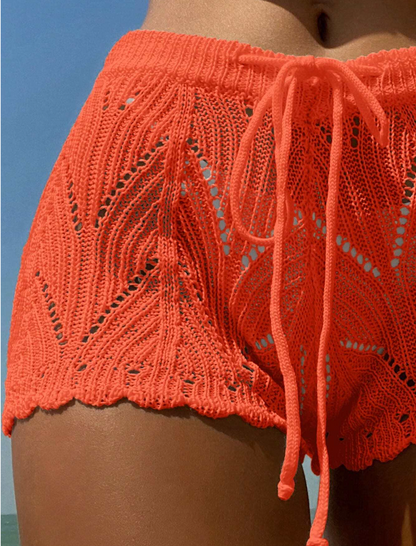 crochet shorts women beach summer