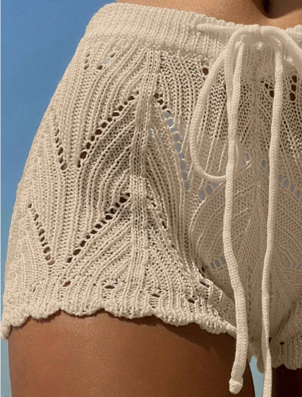 crochet shorts women beach summer