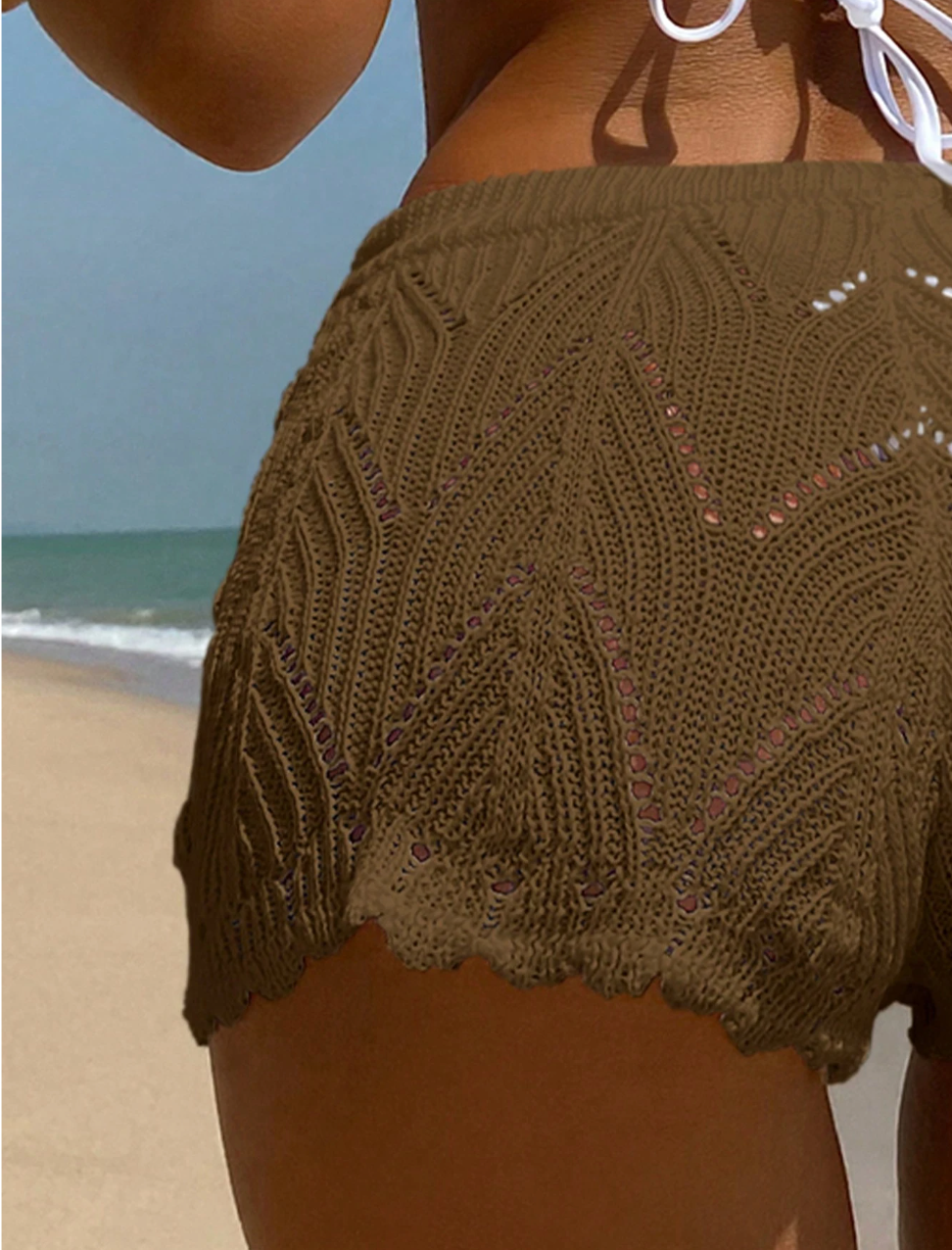 crochet shorts women beach summer